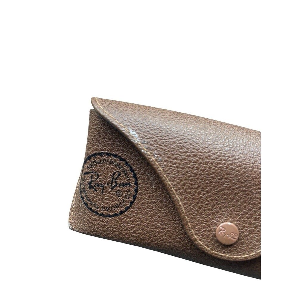 Authentic Ray Ban Unisex Small Glasses Brown Leather Case - Picture 2 of 6